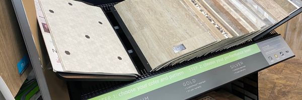 sheet vinyl display in Flooring Depot